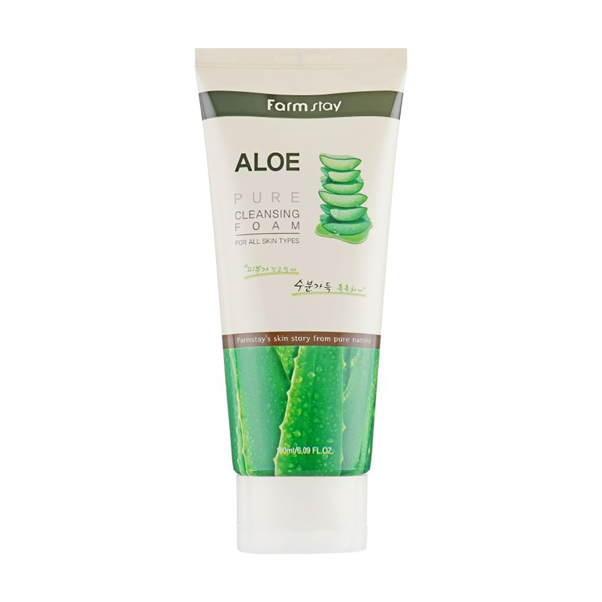 Пінка для вмивання Farmstay Aloe Pure Cleansing Foam з екстрактом алое, 180 мл